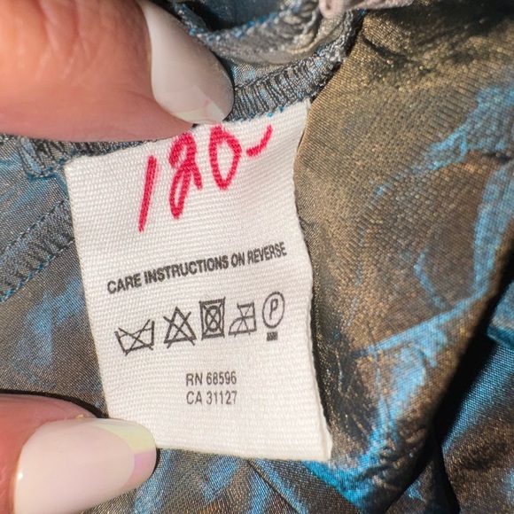 DKNY 100% Silk Pleated Midi Skirt in Opal Blue Gray – Size 10 NWT ($345 Retail) - Picture 6 of 16